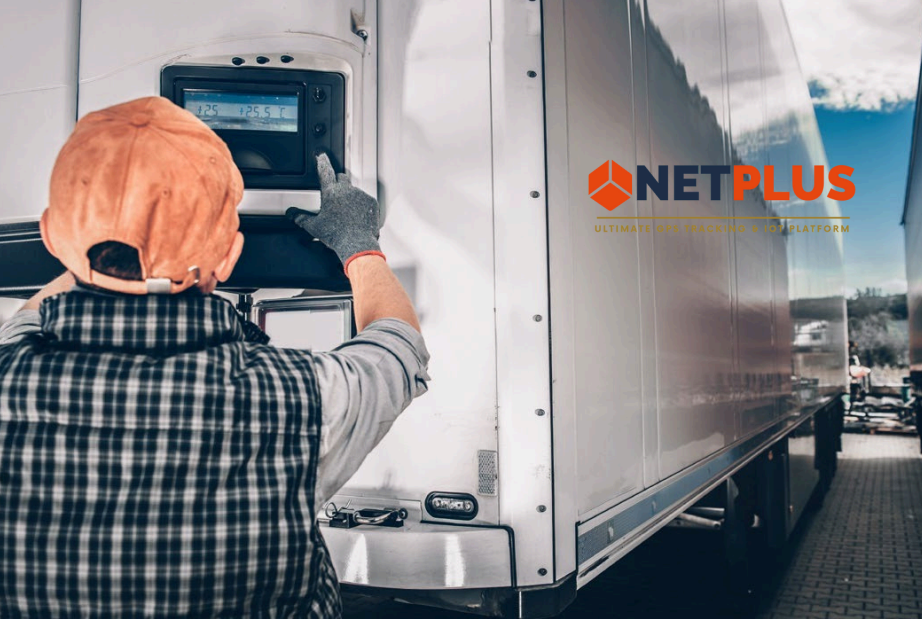 Cold chain monitoring dashboard from NetPlus by Netedge Telematics displaying real-time temperature data.