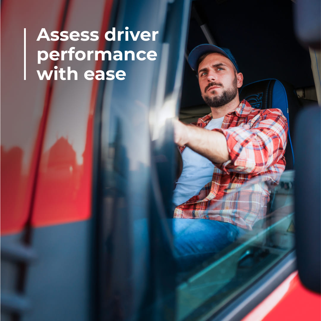 Driver behaviour monitoring dashboard from NetPlus by Netedge Telematics showing driving events and performance scores.